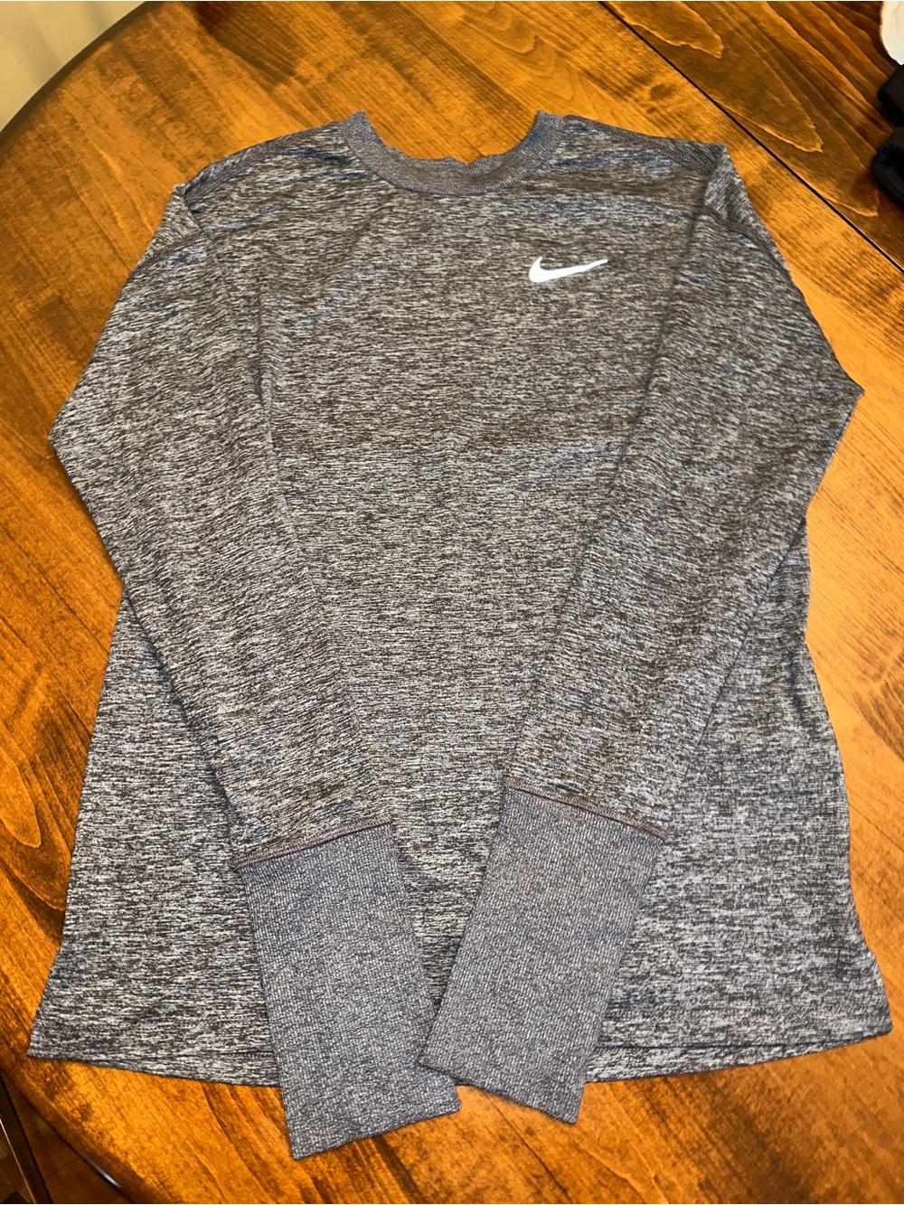 Nike Long-Sleeve Heather Navy Performance Tee